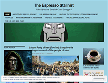 Tablet Screenshot of espressostalinist.com